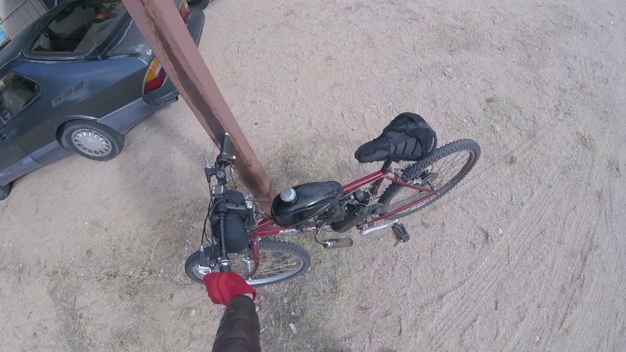 Riding my 49cc motorized bicycle with shift kit! 33MPH!!! [Part 2]
