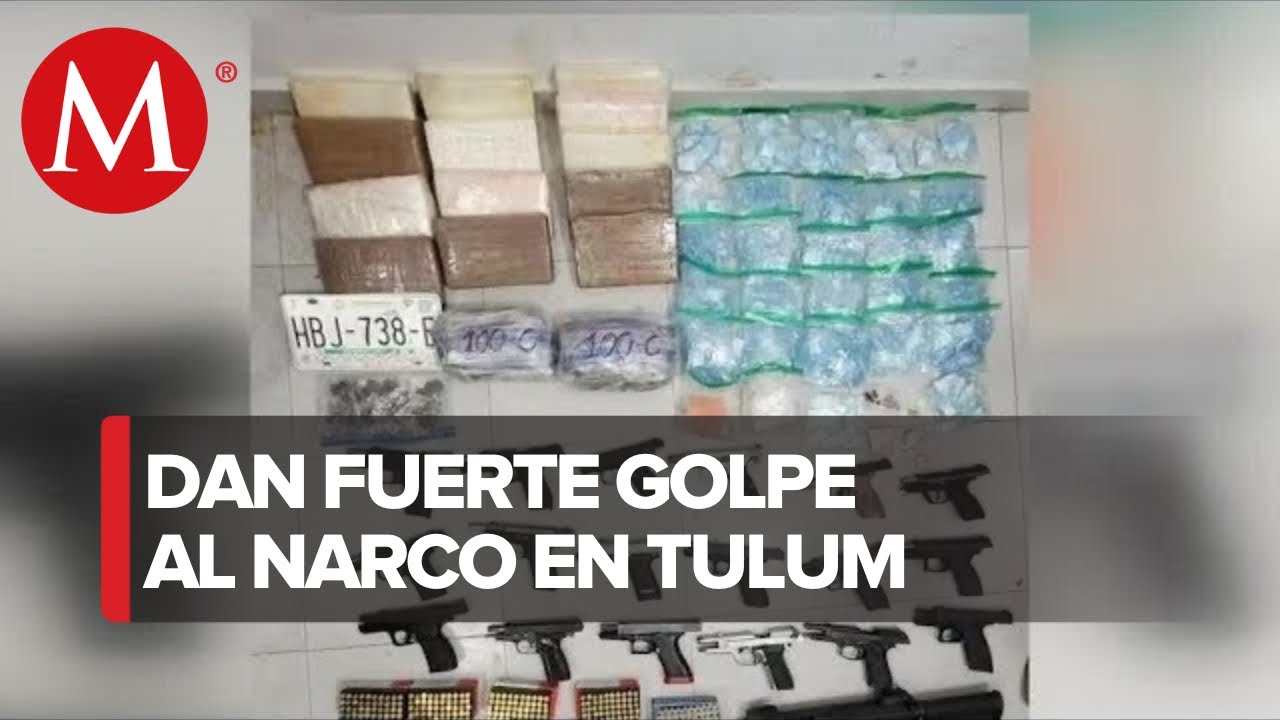 Aseguran 15 mdp en arsenal y drogas tras cateo en Tulum