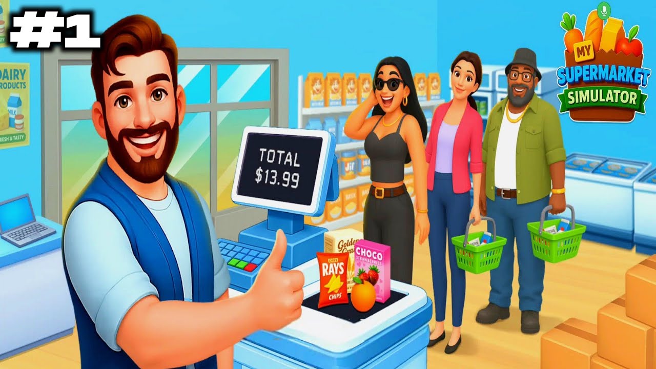 SIAP BERSAING DENGAN SI INDO DAN ALFA NIH BOSS!!! - My Supermarket Simulator #1