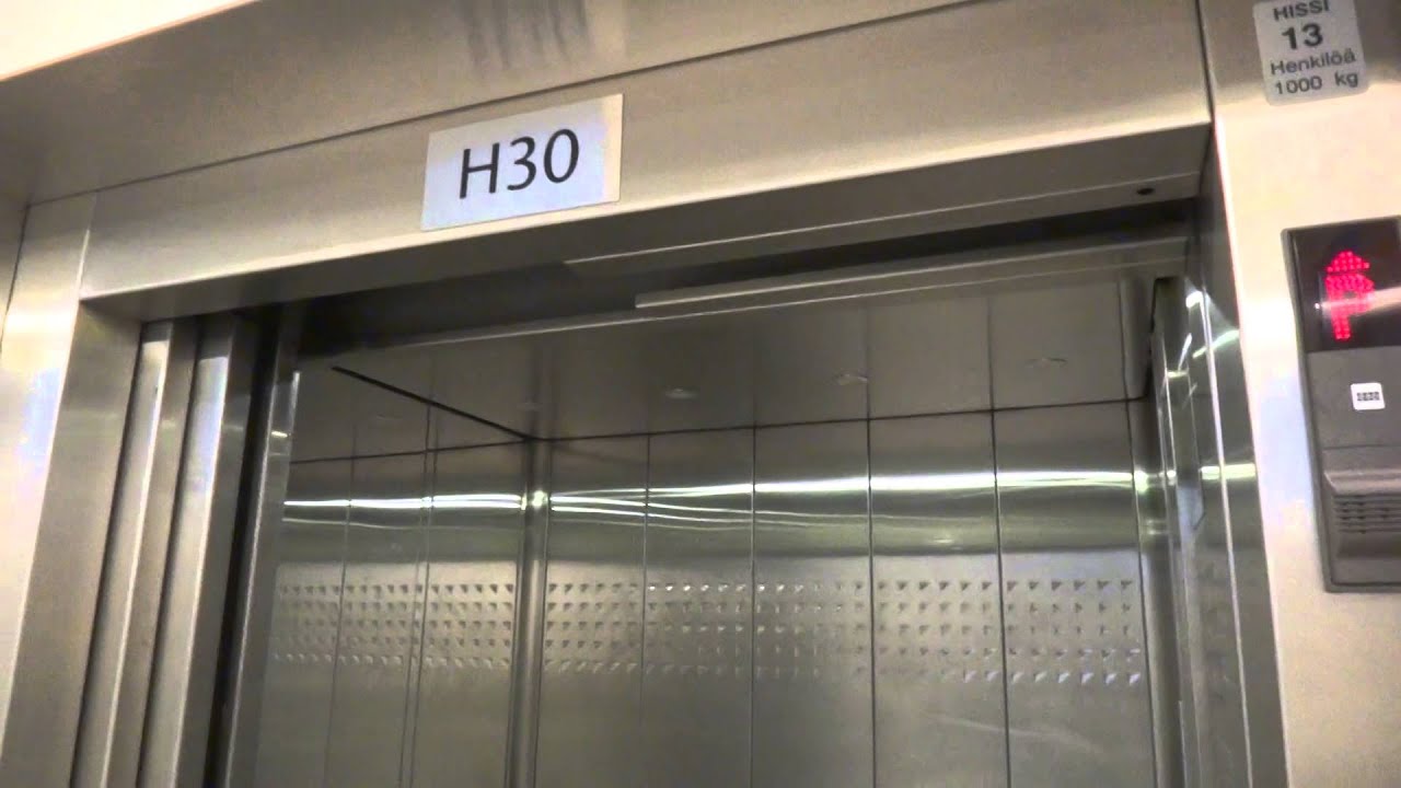 KONE traction elevator @ Helsinki Vantaa Airport Terminal 1, Finland.