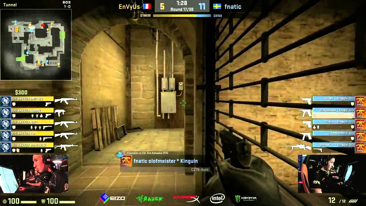 Fnatic vs EnVyUs on de_mirage @ Dreamhack Tours 2015 Grand Finals (CS:GO FNC vs nV) Game 2