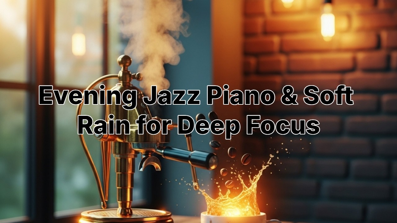 Stop Overthinking: Evening Jazz Piano & Soft Rain for Deep Focus, Relaxing Study Music