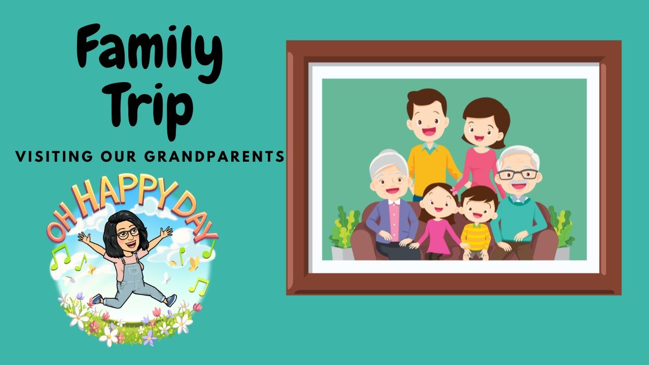 Family trip   A visit to grandma and grandpa - English Educational Video
