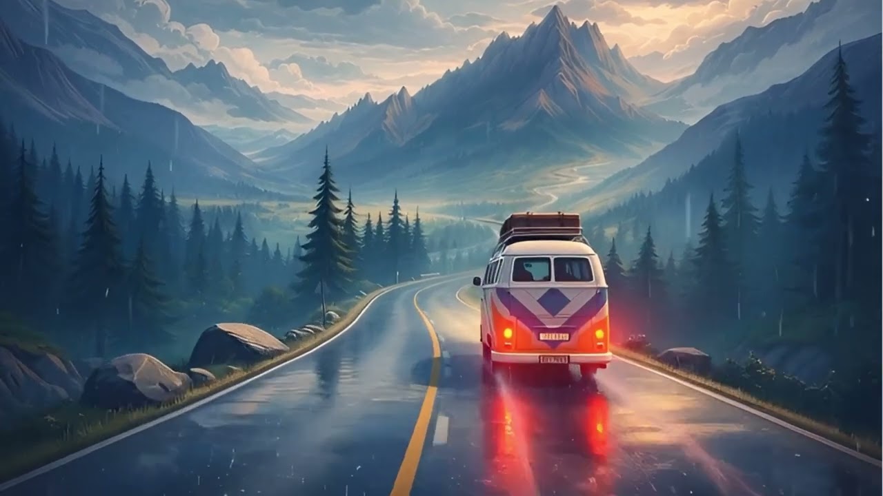 Just Driving Through the Rain 🌧️🚐 | Gentle Clam and Cozy
