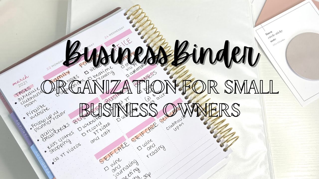 How to Organize Small Business: Vlog | A Look Into my Business Binder