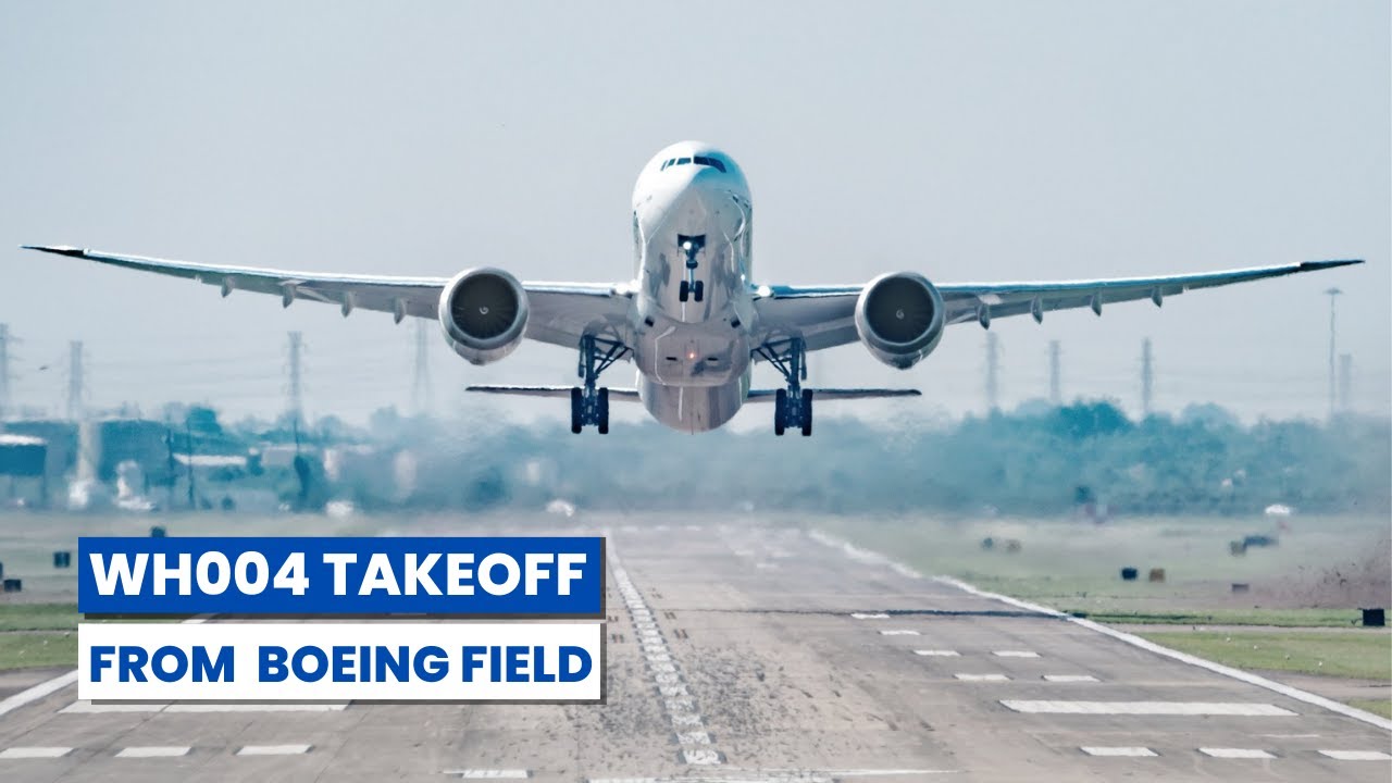 WH004 blasting out of Boeing Field (BFI/KBFI)