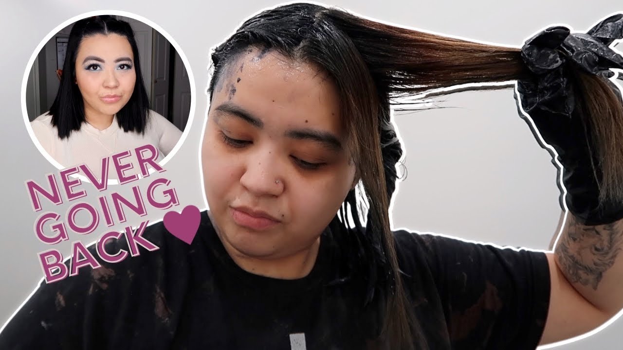 impulsively dying my hair black... *never going back*