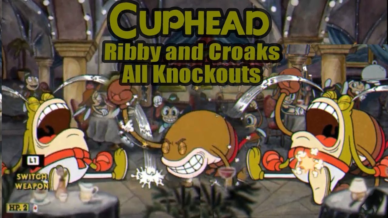 Cuphead Ribby and Croaks All Knockouts (3 KOS ) (Simple,Regular,Secret)