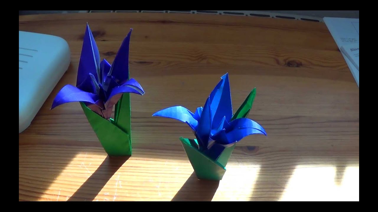 How to fold yourself an Origami Iris (flower) in less than ten minutes