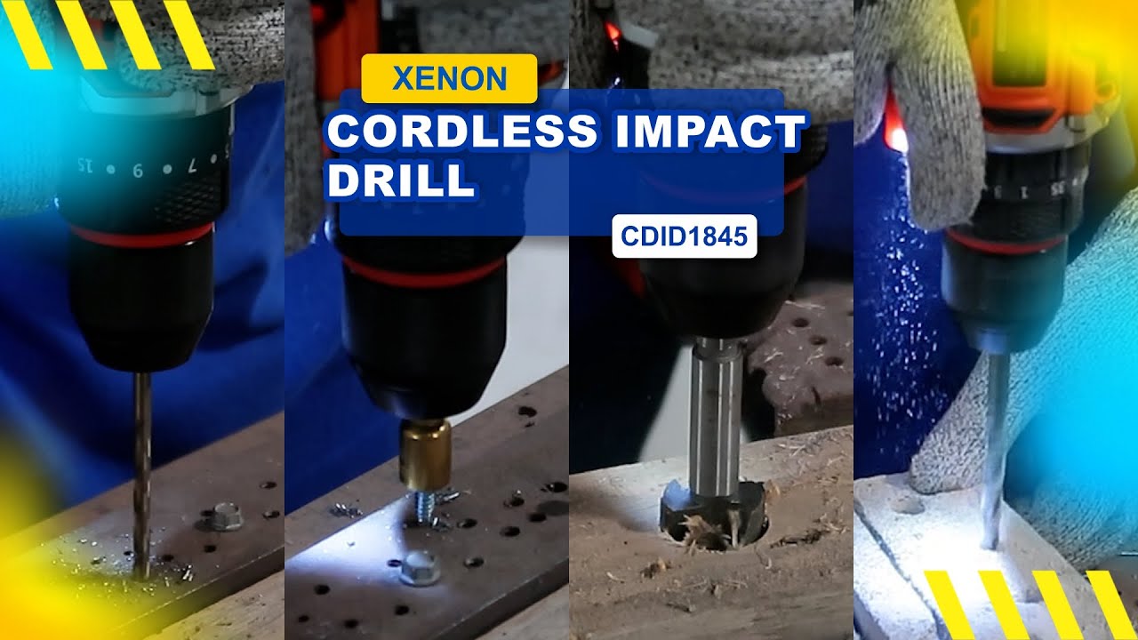 Review & Test XENON CDID1845 Cordless Impact Drill Baterai 18V Mesin Bor Beton Aksesoris Model 2025