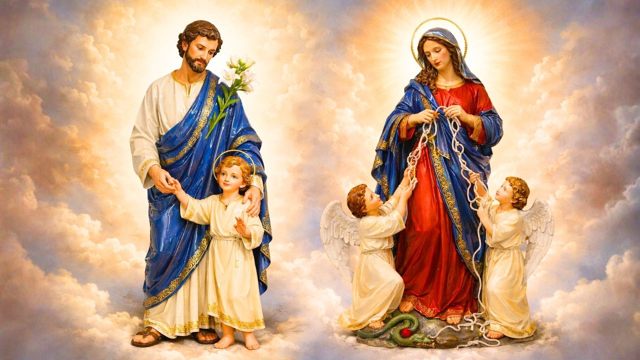 🙏 ORAÇÃO PODEROSA COM NOSSA SENHORA DESATADORA DOS NÓS E SÃO JOSÉ