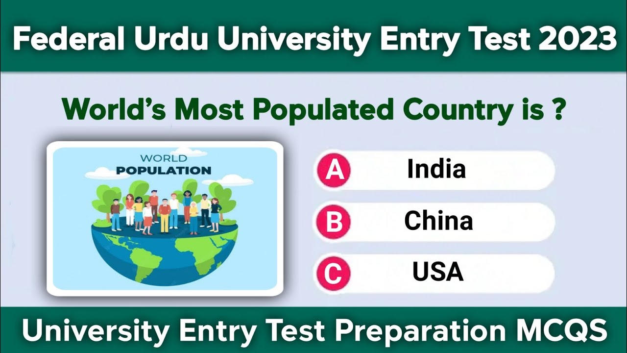 Federal Urdu University Preparation 2024 Most Repeated General Knowledge MCQs In Entry test #fuuast