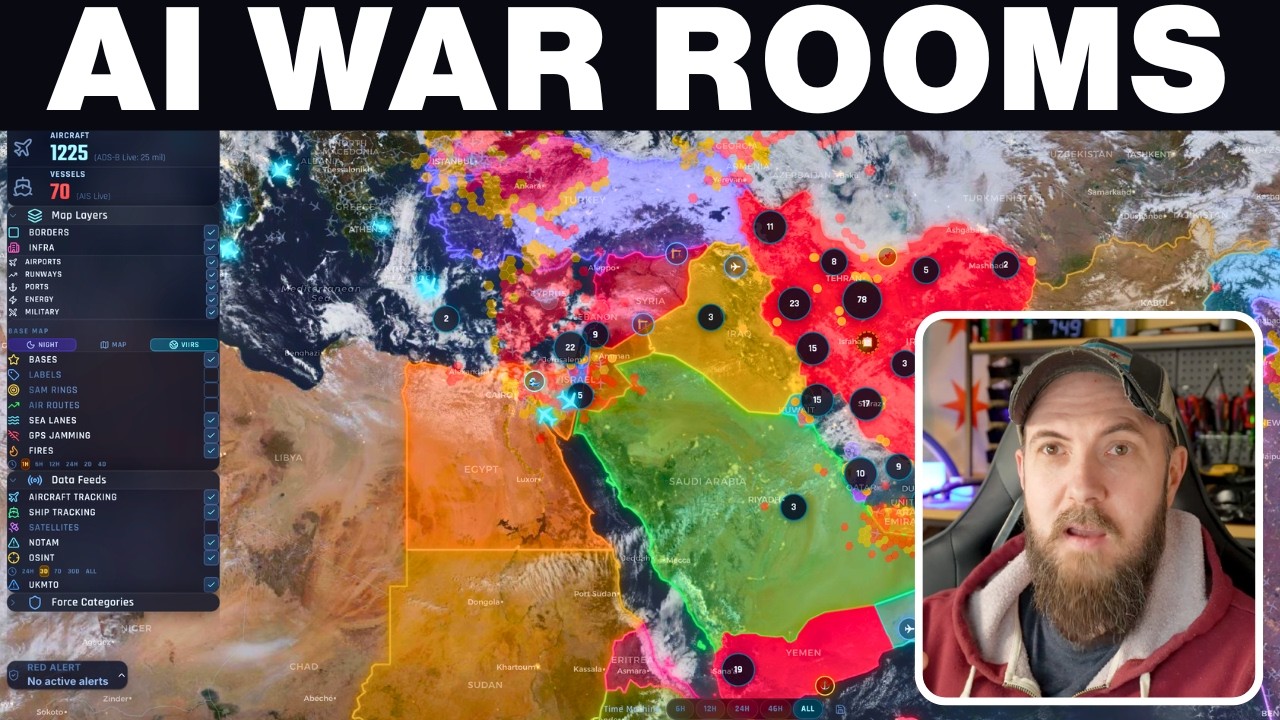 AI War Rooms, Iran vs USA, World Monitor App (Happening Now!)