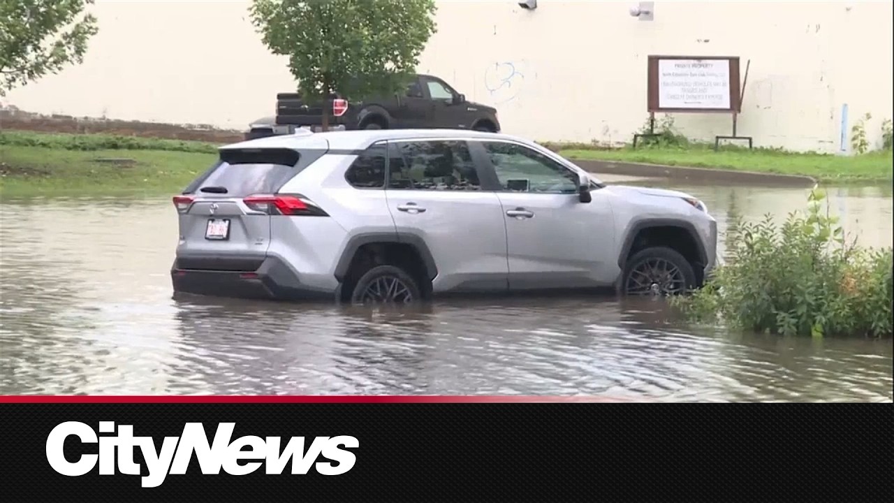 Edmonton hammered by two storms in two days; causing flash flooding and damage on city streets