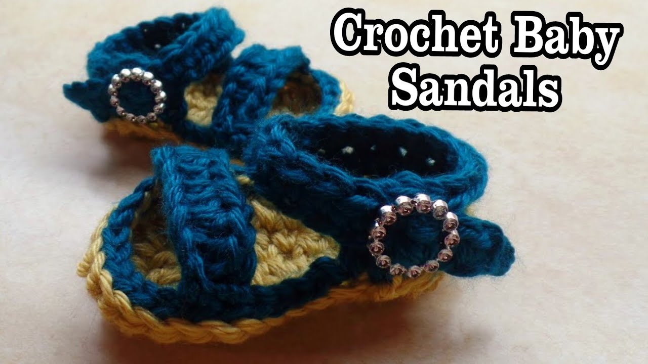 Easy Crochet Baby Sandals Tutorial
