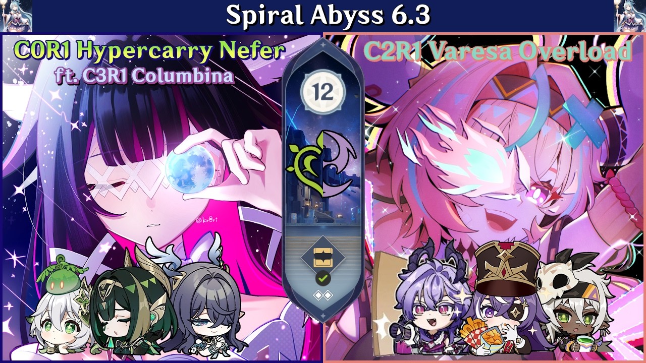 Wishing in 6.3? | C0R1 Nefer ft. C3R1 Columbina & C2R1 Varesa OL | SA 6.3 - Floor 12 9 stars [GI 原神]