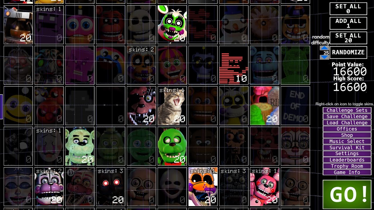 FNAF Ultra Custom Night (16600 Points)