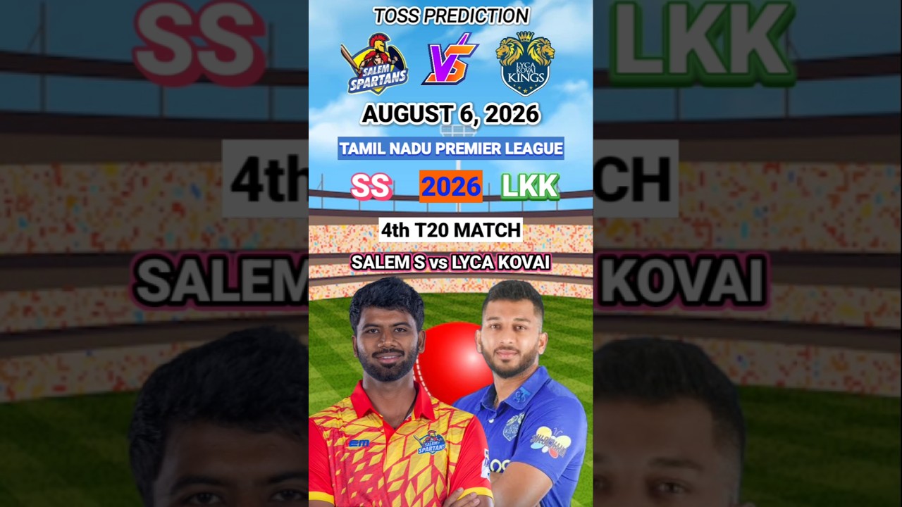 Salem Spartan vs Lyca Kovai Kings Toss Prediction | SS vs LKK 4th TNPL Match Prediction Today #tnpl