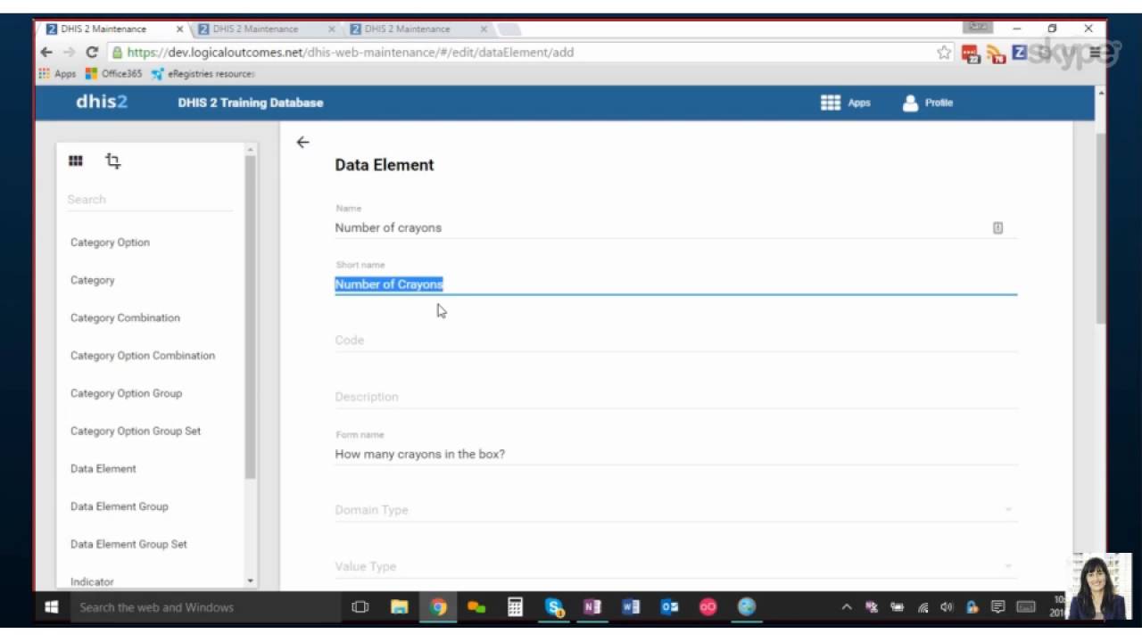 DHIS2 Assignment: Creating Data Elements