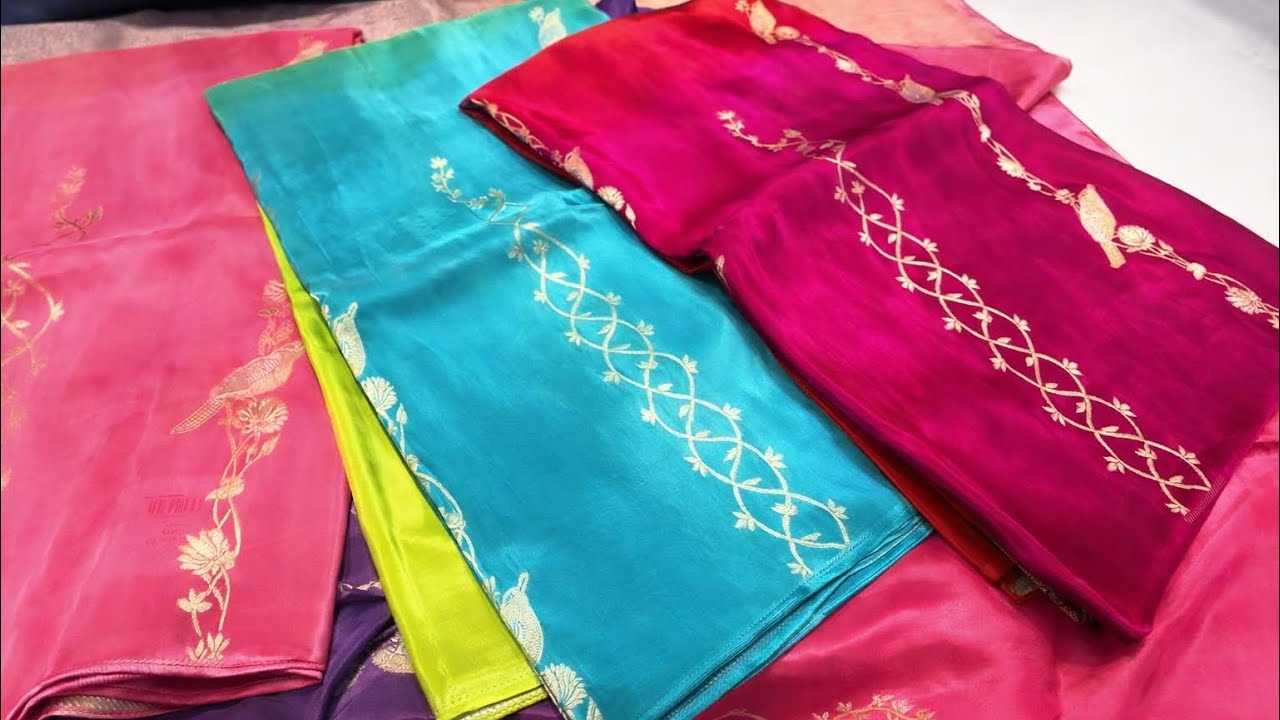 ARSLAN SAREES / Banarasi Crape Mashroo, Gaji Silk, Katan, Soft Silk 1000/- ₹ To 2500/- ₹ 