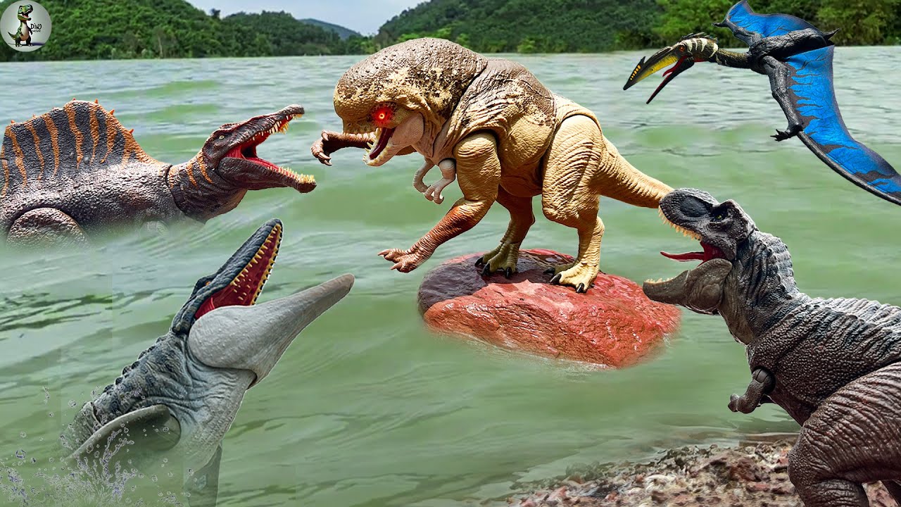 Distortus Rex Battles Mosasaurus Underwater with Spinosaurus 🦖 Jurassic World Rebirth