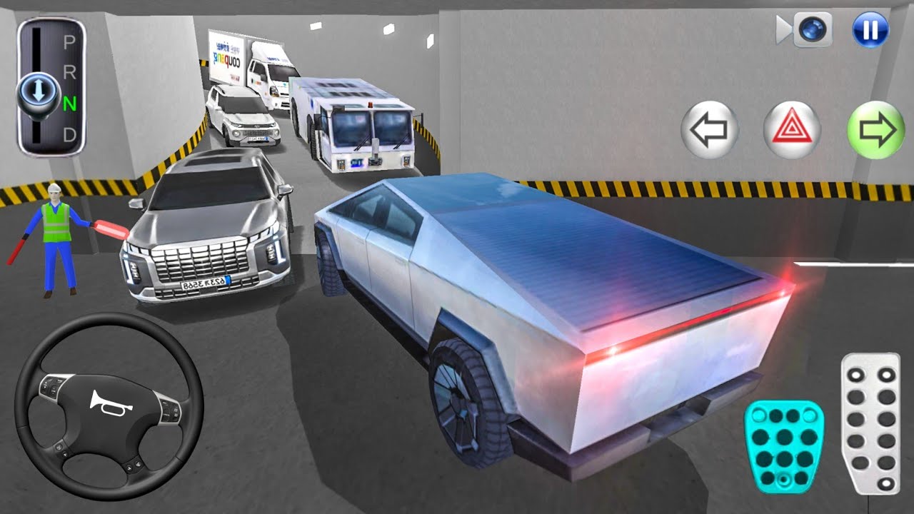 New ⚡Electric Tesla Cybertruck Stuck in Parking Garage - 3D Driving Class 2025 - Best game Android