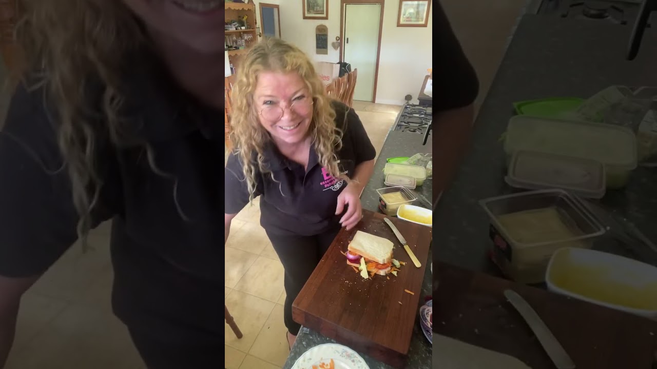 Essential Tremor and lunch, a salad sandwich. Simple things in life are not simple with ET