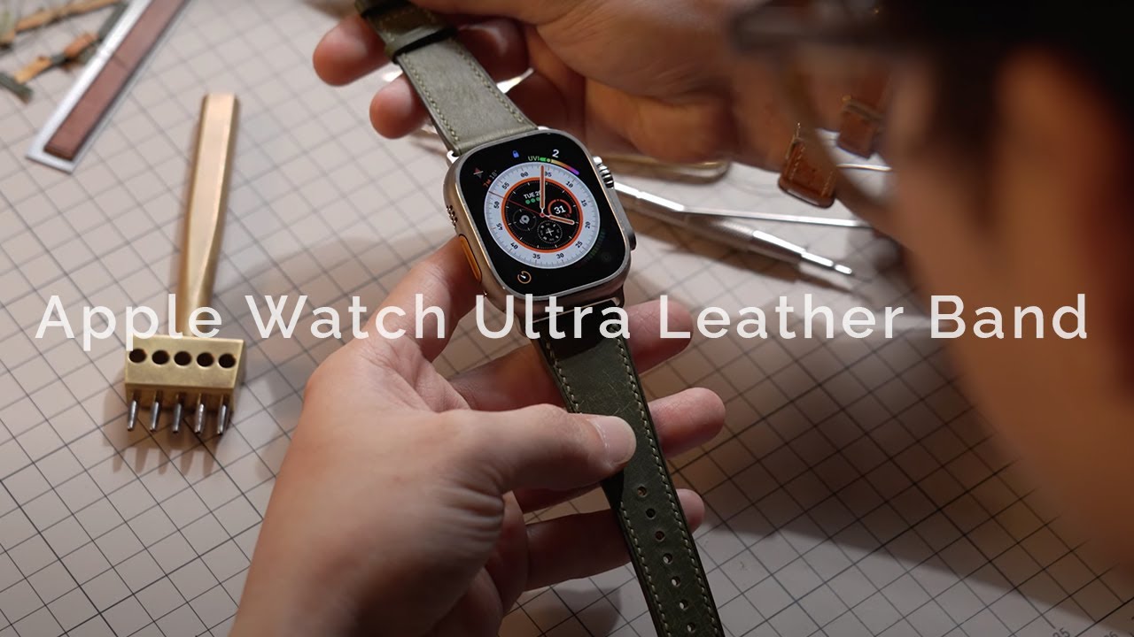 Apple Watch Ultra Leather Band - Badalassi Carlo Pueblo Leather Strap Making (Handmade)