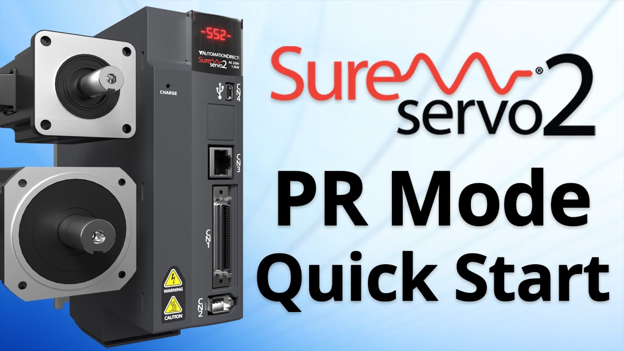 Быстрый запуск режима регистра положения SureServo2 (режим PR) от AutomationDirect