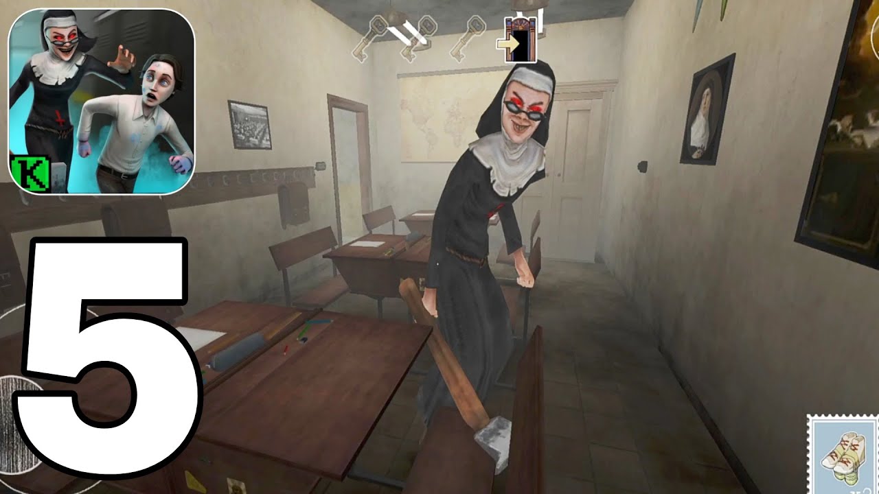 Evil Nun Rush - Floors 8-9 | Gameplay Walkthrough PART 5 (iOS,Android)