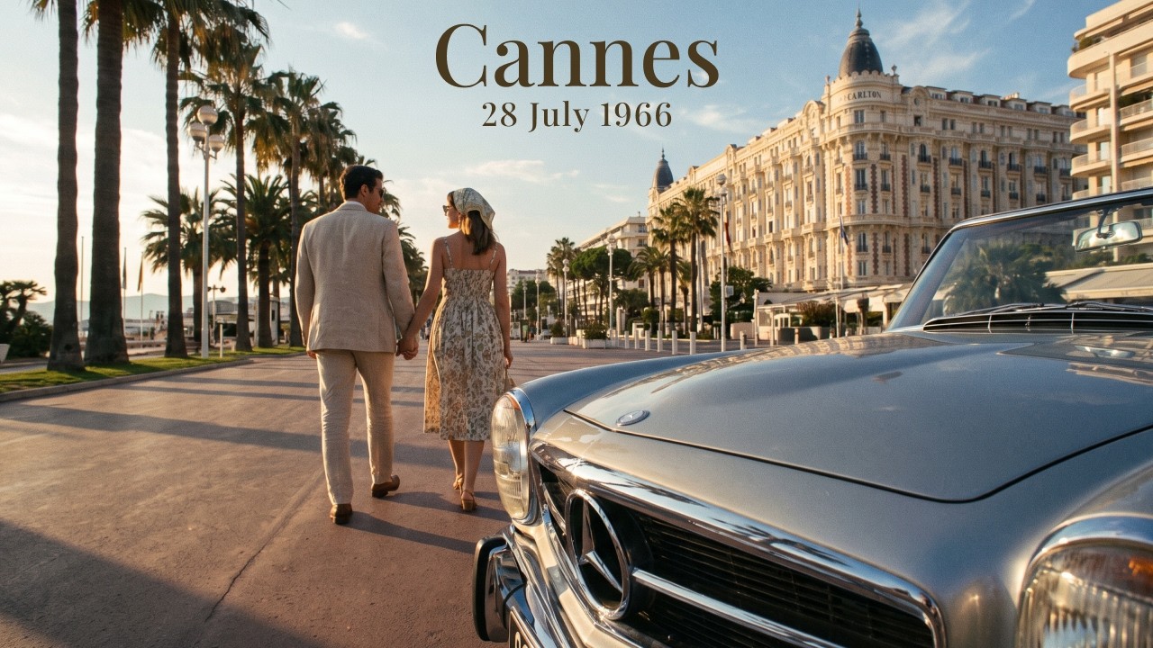 Summer in Cannes 1966 🌴 Vintage Drives & Riviera Jazz Glamour
