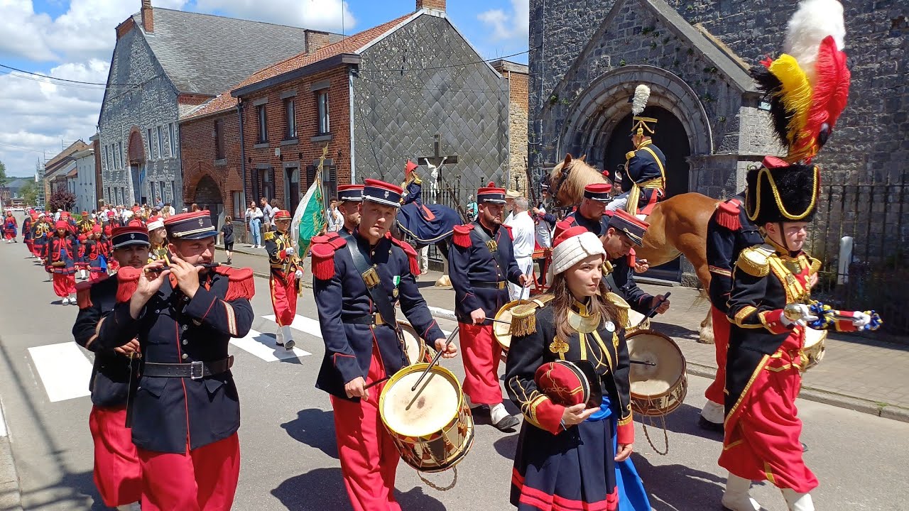 COUR-SUR-HEURE 🇧🇪 Procession et marche folklorique Saint-Jean-Baptiste 2024 (2)