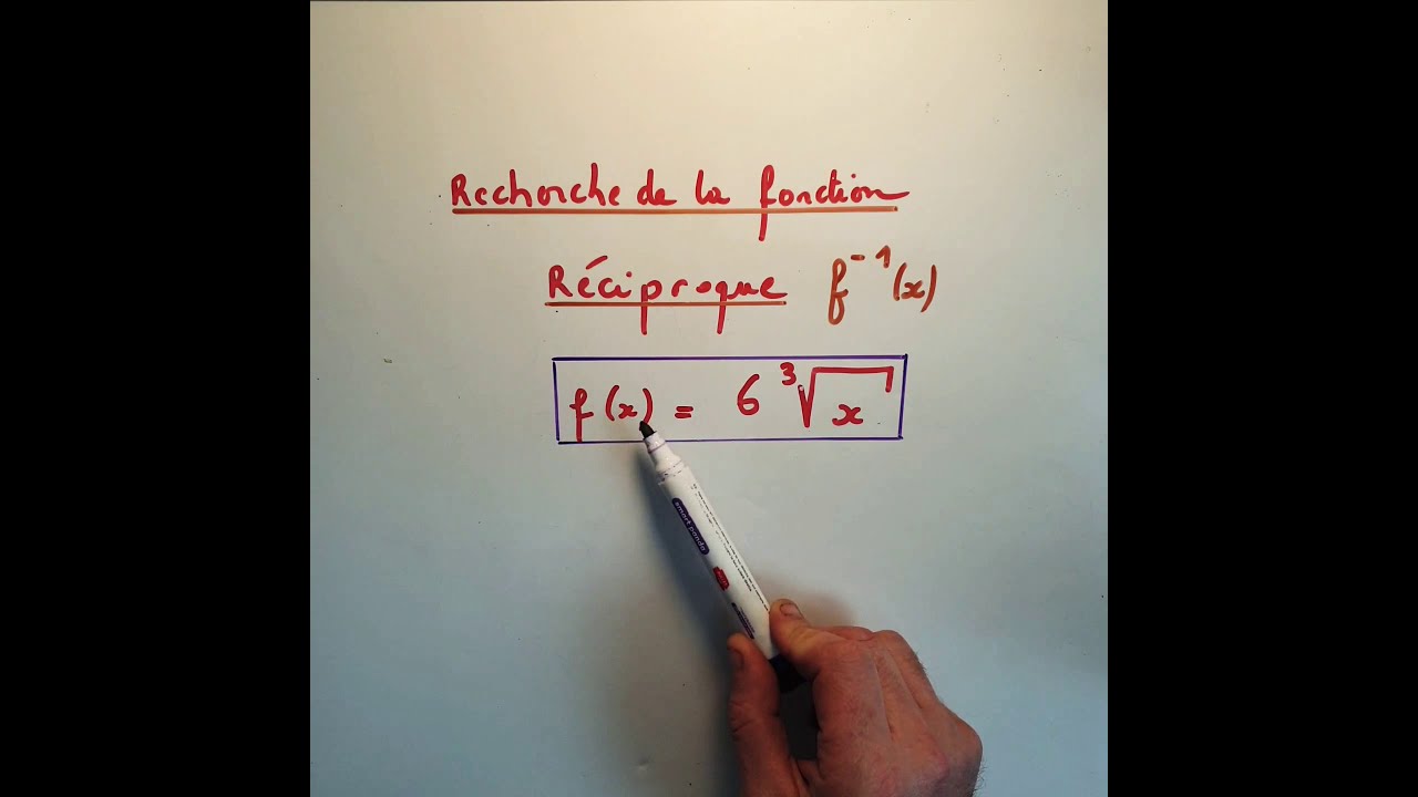 Déterminer la fonction réciproque d'une fonction numérique.