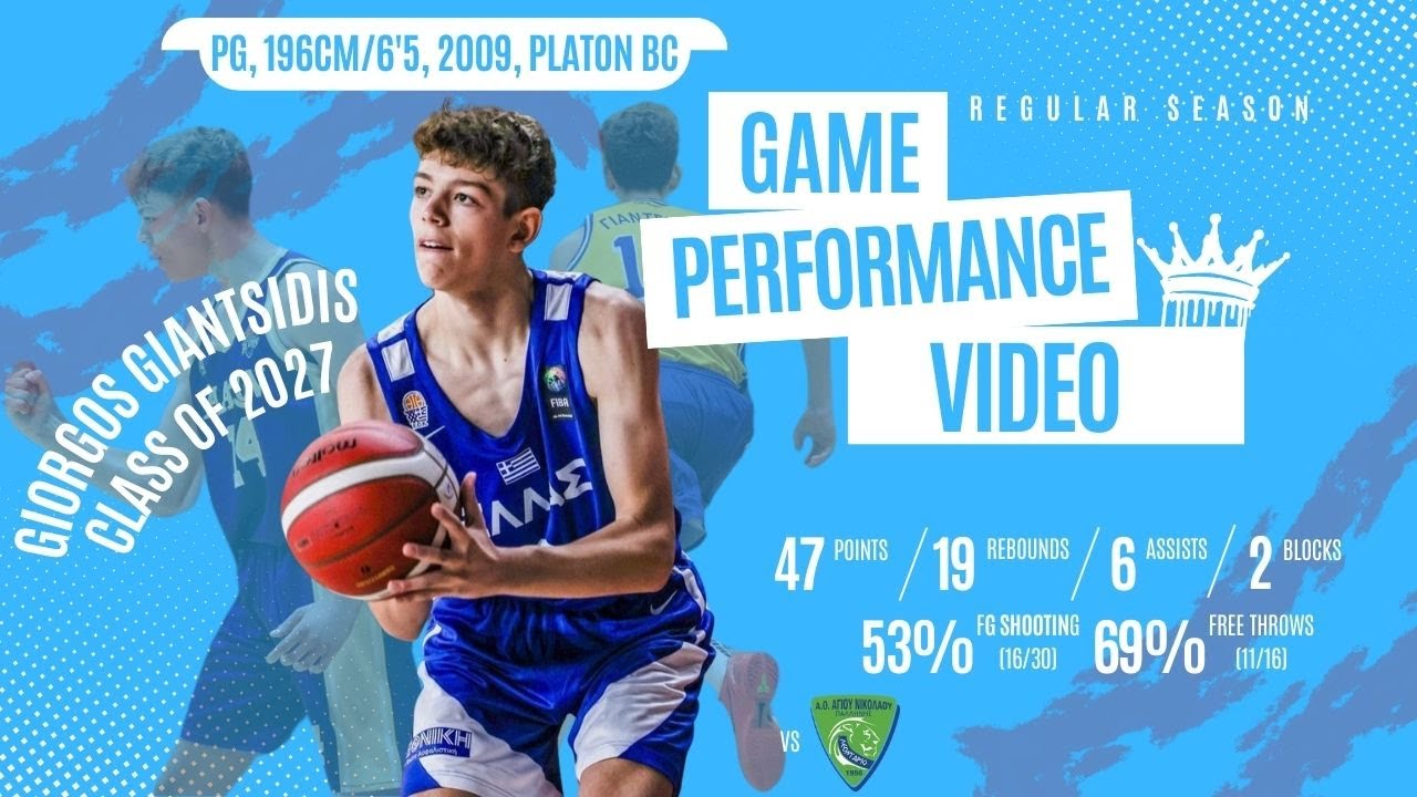 Giorgos Giantsidis Explodes for 47 Points | U16 Athens Regional l Player Highlights