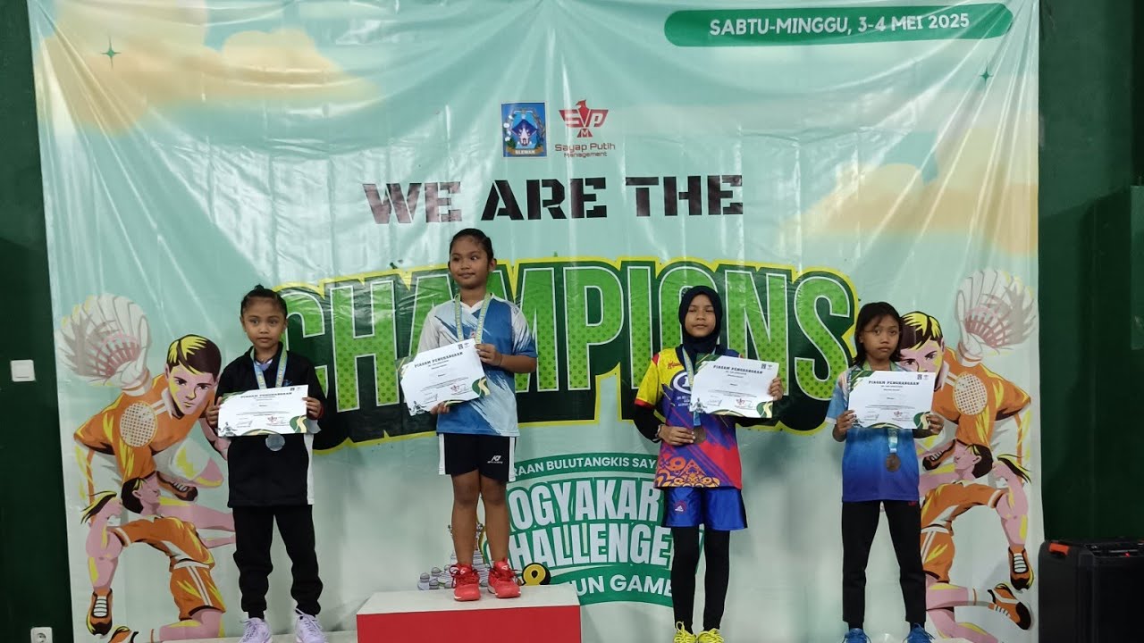 Final sayap putih Yogyakarta Challenge 2025 Tunggal Usia Dini Putri