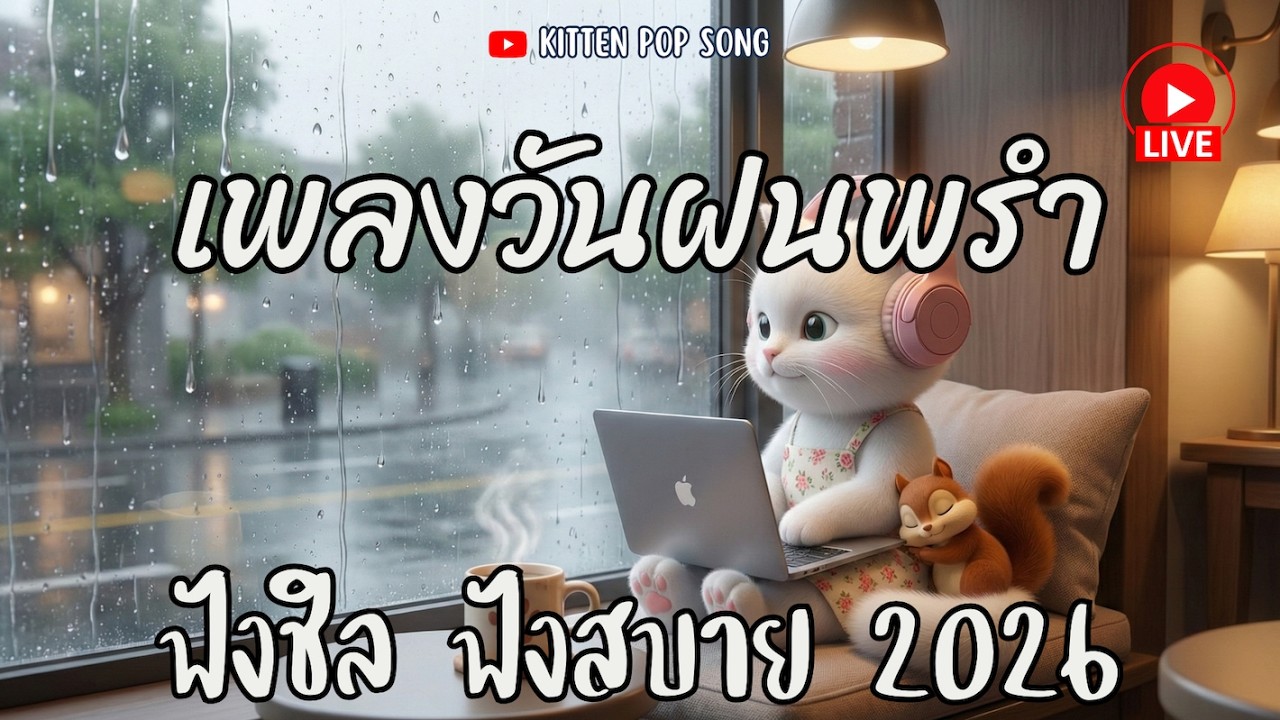 Live 🔴 เจ้าเหมียวชวนฟัง | รวมเพลงเพราะๆ ฝนตกพรำๆ ฟังทำงาน เปิดร้านกาแฟ ไม่มีโฆษณา 2026