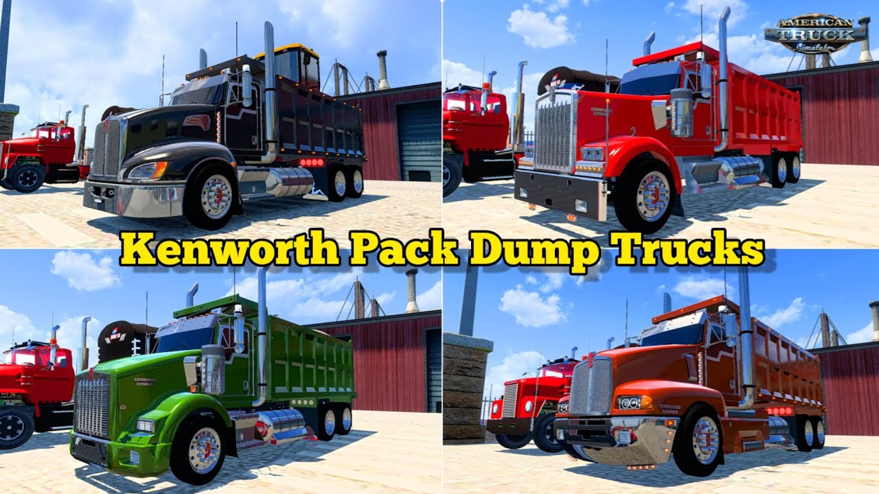 Descarga Pack De Kenworth Dumps (un solo mod) Para American Truck Simulator 1.46