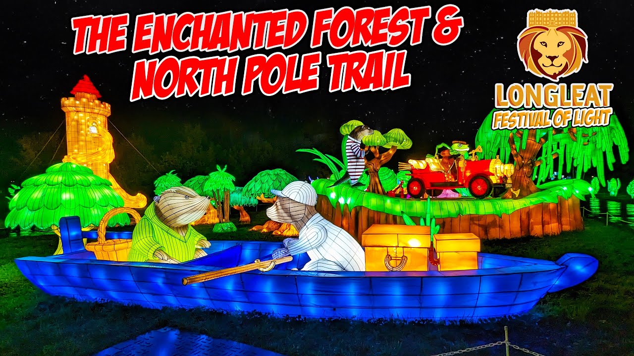 Enchanted Forest and North Pole Trail at The Festival of Light Longleat (Nov 2023) [4K]