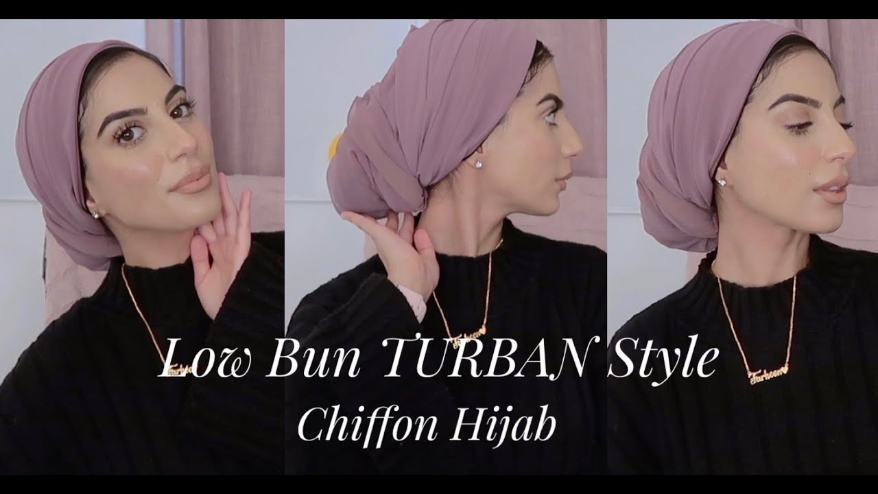 Easy & Quick Turban Tutorial Using CHIFFON Hijab