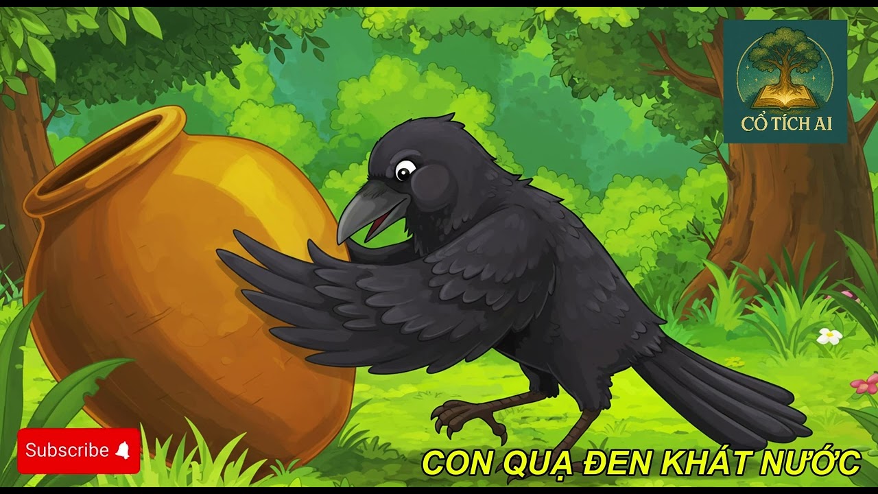 CON QUẠ ĐEN KH&Aacute;T NƯỚC #truyencotich #ngungon #chuyenhaychobe #truyenchobe #conquaden #truyenAI