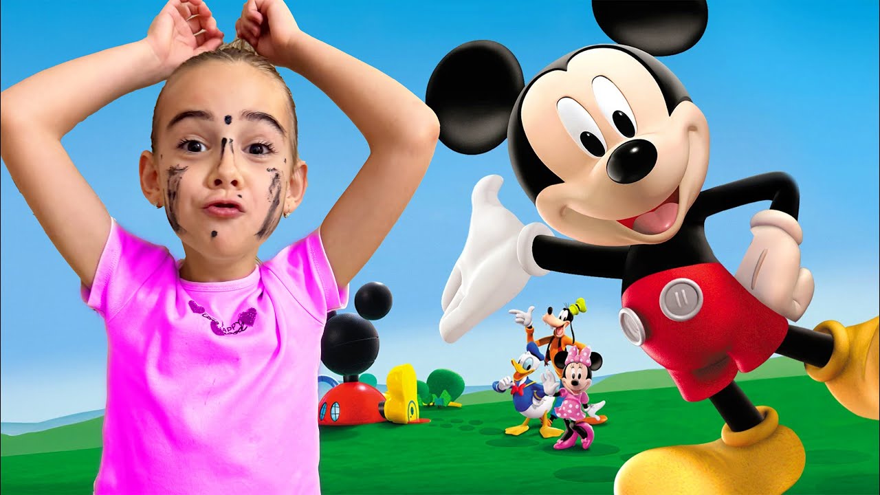 🥳 PETRECERE Surpriză cu MICKEY la BISERICĂ ⛪️ Joc la ȘURĂ cu MARA Cântând Populară la SAT 👏