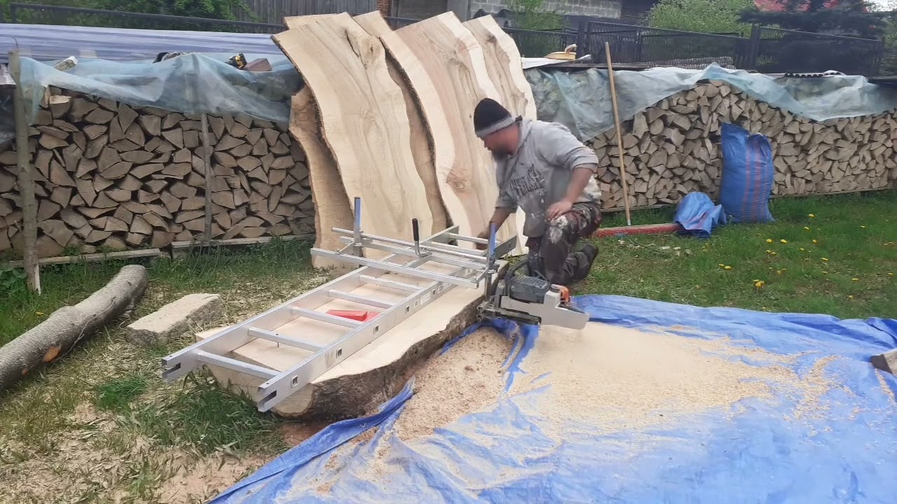 Tak to się zaczęło, Mój pierwszy 😍 #milling #chainsawmill #holzfforma #g660 #firsttime #ash 