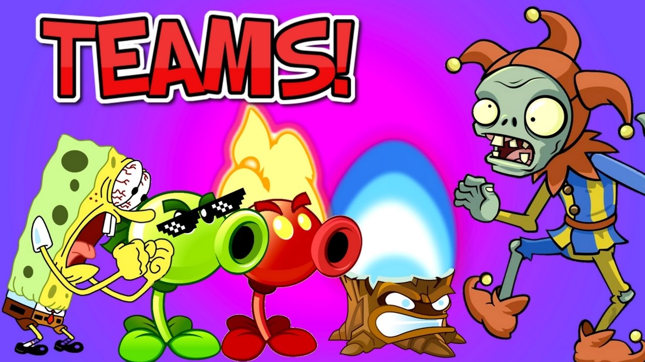 Plants vs. Zombies 2 TEAMS JESTER ZOMBIE vs Team Plants PART 1 Primal Gameplay PVZ 2 ✔