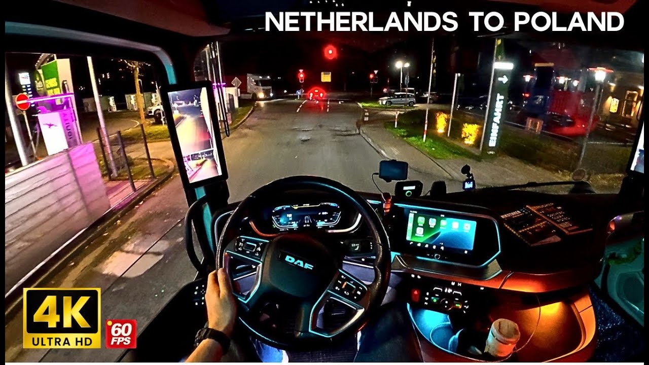 Behind the Wheel: 2-Hour Journey from Netherlands to Poland | 4K POV Trucking | EKERI Trailer