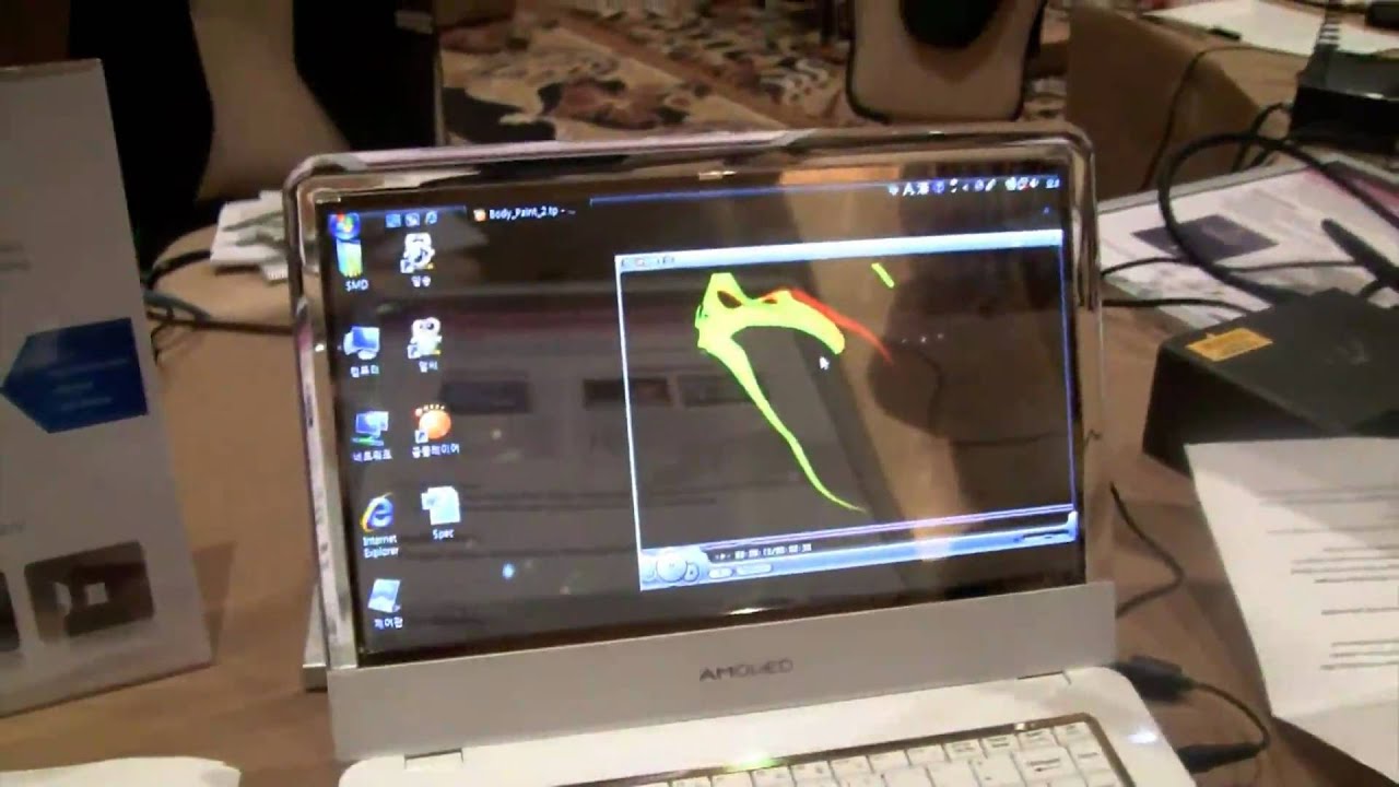 Transparent OLED Screen for Samsung Notebooks - CES 2010