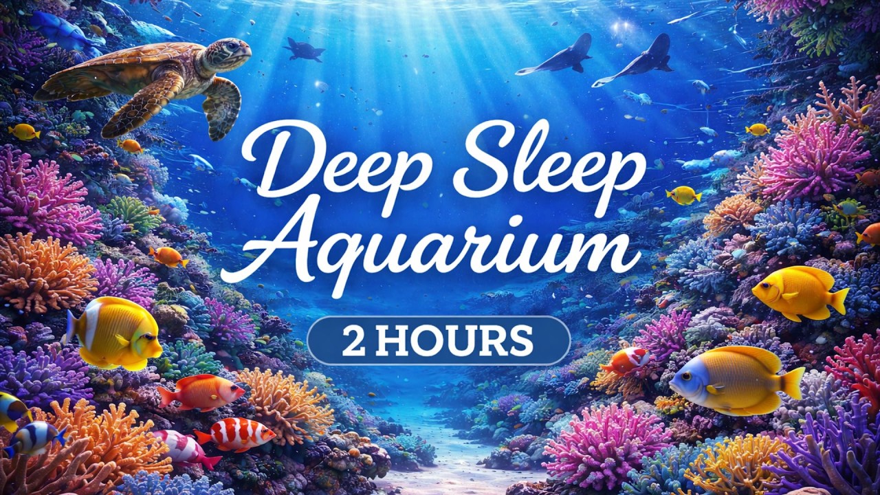 Deep Sleep Aquarium 🌊 2 Hours of Calming Ocean Sounds for Relaxation, Stress Relief & Insomnia 🐠