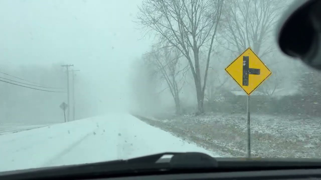 Belleville, Illinois Route 13-15 Into Historic District in Snow January 17 2026