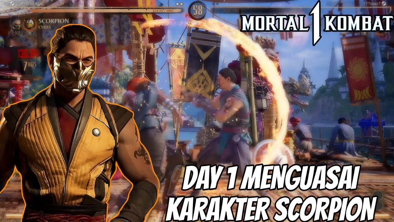 Mortal Kombat 1 Indonesia | DAY 1 BELAJAR MENGUASAI KARAKTER SCORPION!