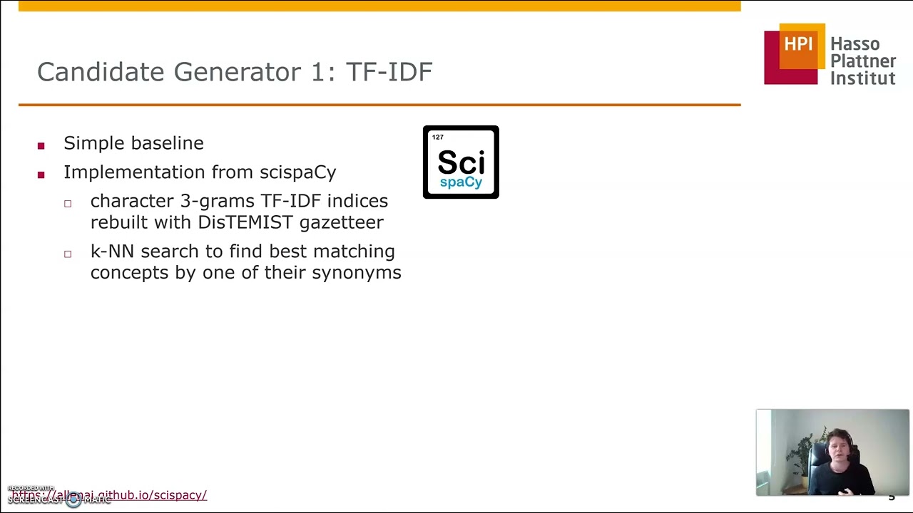 BioASQ 2022-DisTEMIST [NLP system]: Biomedical Entity Linking with Transformers - Florian Borchert