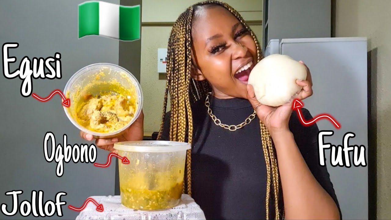 TasteWithLelo: Nigerian food|Fufu, Egusi,Ogbono& Jollof rice|Lelo M